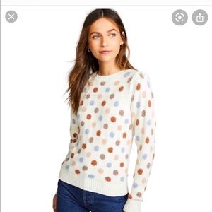La vie Rebecca Taylor jacquard polka dot sweater